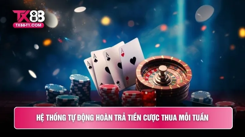 Hệ thống tự động hoàn trả tiền cược thua mỗi tuần 