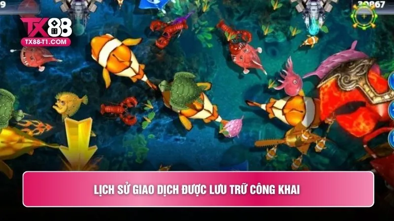 Lịch sử giao dịch được lưu trữ công khai