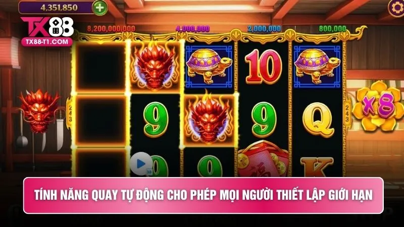 Tính năng quay tự động cho phép mọi người thiết lập giới hạn