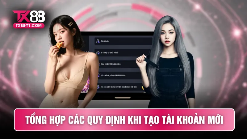 Tổng hợp các quy định khi tạo tài khoản mới
