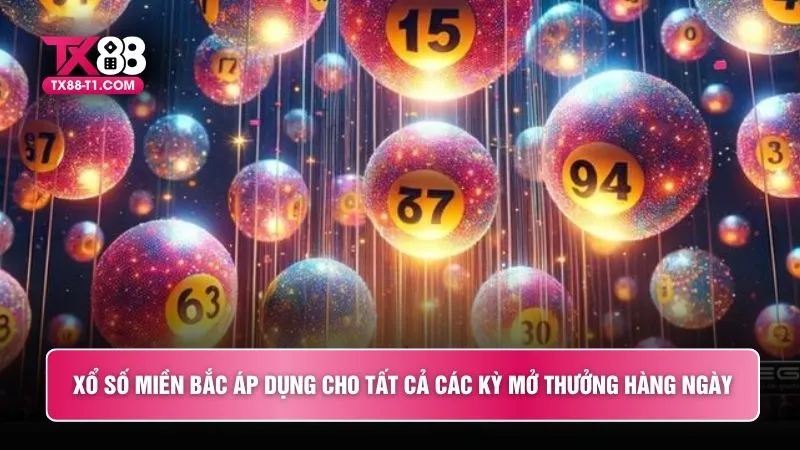 Xổ số miền Bắc áp dụng cho tất cả các kỳ mở thưởng hàng ngày